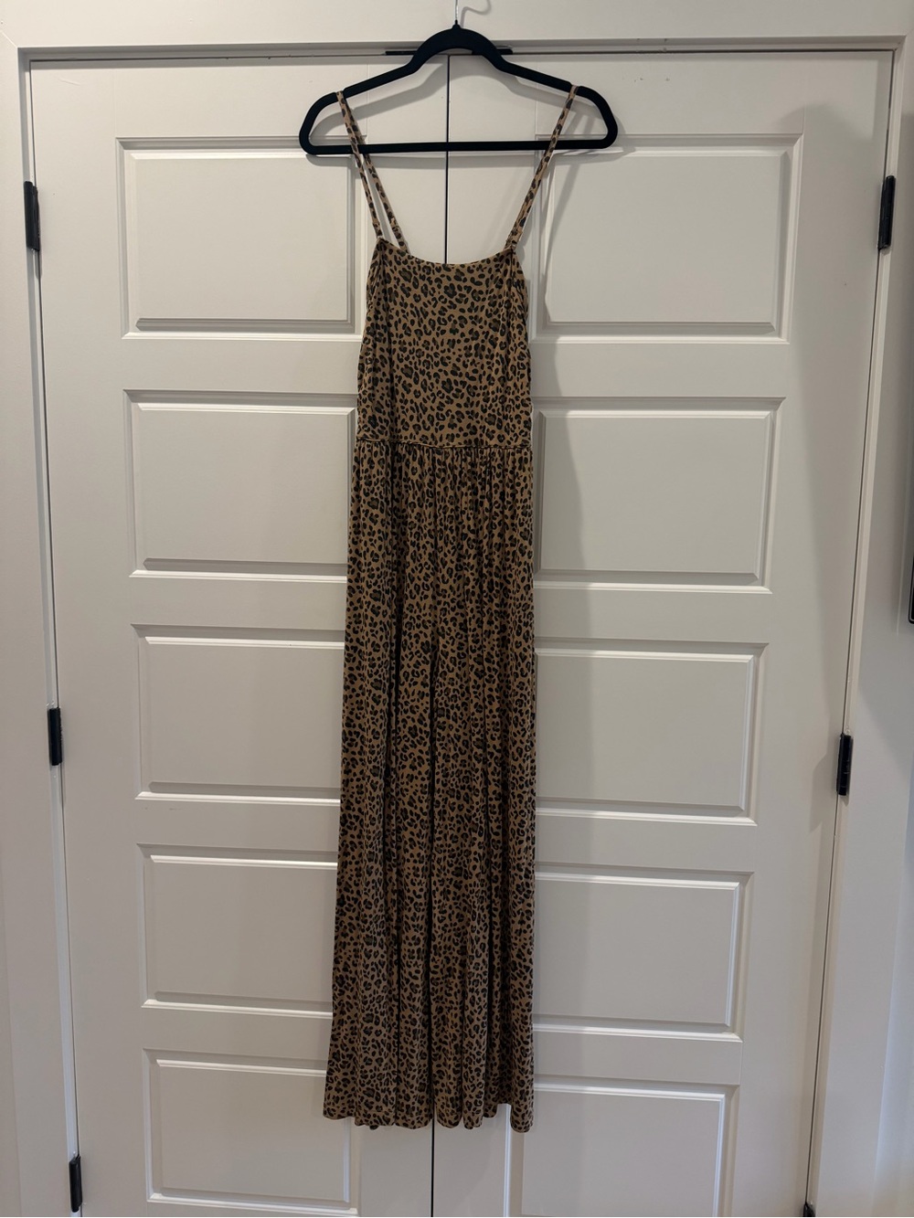 American Eagle Cheetah Print Maxi Jumpsuit- Brown
